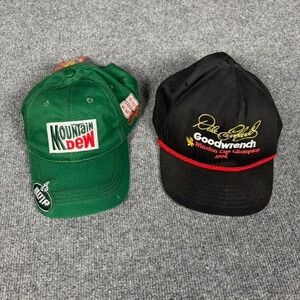 Vintage NASCAR Mountain Dew Dale Earn Hart and 1994 Winston Cup‎ snapback hats